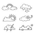 Embrace the Elements: Whimsical Weather Illustrations for Logos, Labels, and Stickers