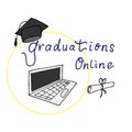 Commemorate Achievements: Hand-Drawn Lettering for Graduations Online with Graduation Gown and Laptop Royalty Free Stock Photo