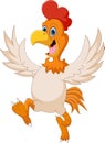 Happy chicken cartoon Royalty Free Stock Photo