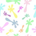 Whimsical Harmony: Hand-Drawn Vector Art of Abstract Shapes Forming a Seamless Pastel-Colored Pattern.