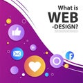 Template web banner modern design gradient stylish social media world