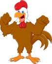 Happy chicken cartoon Royalty Free Stock Photo