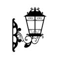 Garden lamp icon, Garden lamp silhouette vector. Vector illustration eps.10 Royalty Free Stock Photo