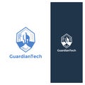 Vector guardian technology logo concept