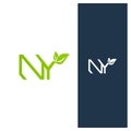 NY typography letter ecology logo