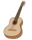 Guitar Musical Instrument - vector full color illustration. Acoustic Guitar - stringed musical instrument