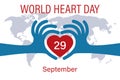 The concept of the World Heart Day. September 29. Vector illustration