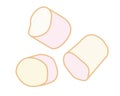 Marshmallow - confection - vector full color illustration. Marshmallows - sweets - element for illustration.