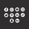 Facebook, WhatsApp, Twitter, Instagram, YouTube, Pinterest, tiktok, linkedin icons, Social media logo icons,