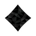 Polygonal geometric crystal poker diamond symbol