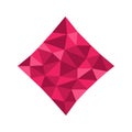 Polygonal geometric crystal poker diamond symbol