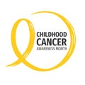 Childhood Cancer Awareness Month banner. Royalty Free Stock Photo