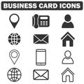 Business card icon set design Royalty Free Stock Photo