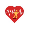 Running man cardio exercise good heart beats benefits for healthy lifestyle