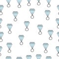 Radiant Rings: Wedding and Beauty Jewelry Seamless Vector Pattern