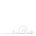 Snails animals silhouette, vector illustration