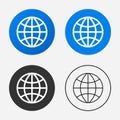 World Wide Web icon set in flat style design. WWW icon Royalty Free Stock Photo