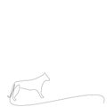 WeTiger animal silhouette line drawing, vector illustration