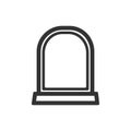 Gravestone outline icon logo, Simple flat template modern design Royalty Free Stock Photo