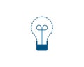 Green Light Bulb Shining - Energy And Idea Symbol - Creative Concept Bright Future Royalty Free Stock Photo