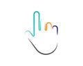 Vector Hand Click icon finger pointing out Royalty Free Stock Photo