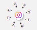 Web instagram application functionality template