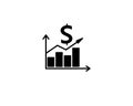 Result Dollar Up and down financial chart Template