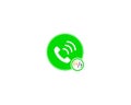 Incoming call icon call receiving symbol 24/7