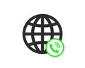 Vector internet connection call icon internet access symbol internet