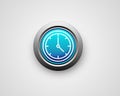 Vector Time Blue Clock - Watching Time Device -Alarm Clock