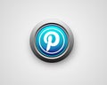 Vector Pinterest icon template sign symbol