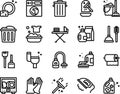 housework cleansing lineicon