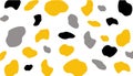 Abstract background of shapeless spots of black, yellow and gray.