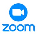 Zoom logo, video, call application, camera vector icon Royalty Free Stock Photo