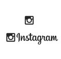 Black instagram logo vector, instagram icon