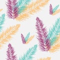 Colorful catkin seamless pattern, surface design