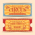 Vintage tickets to the circus