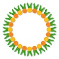 Marigold flowers and Mango leaves decoration