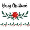 Web Christmas Floral elemen merry christmas