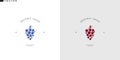 Grape logo. Fresh fruit Royalty Free Stock Photo