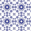 WebSeamless pattern. Blue flowers on white background. Print textile, shirts. Vector illustration.