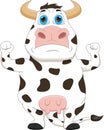 Cartoon cute cow isolated on white background Royalty Free Stock Photo