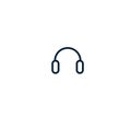 Modern headphone or headset icon vector image