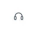 Modern headphone or headset icon vector image Royalty Free Stock Photo