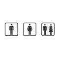 Men and women sign, gender signs, male female symbols Royalty Free Stock Photo