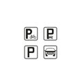 Car park, parking sign, vehicle yard symbols