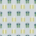 Cute seamless pattern with presents.