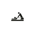 Massage spa body treatment, physiotherapy vector Icon