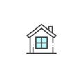 Modern style home, buiilding vector icon