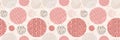 Seamless geometric pattern with red circles in Asian style on a white background. Geometric stylized oriental print.